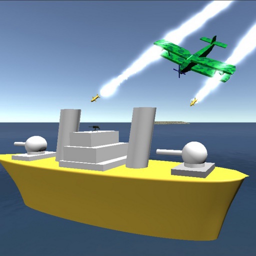 Самолет над рекой 3D